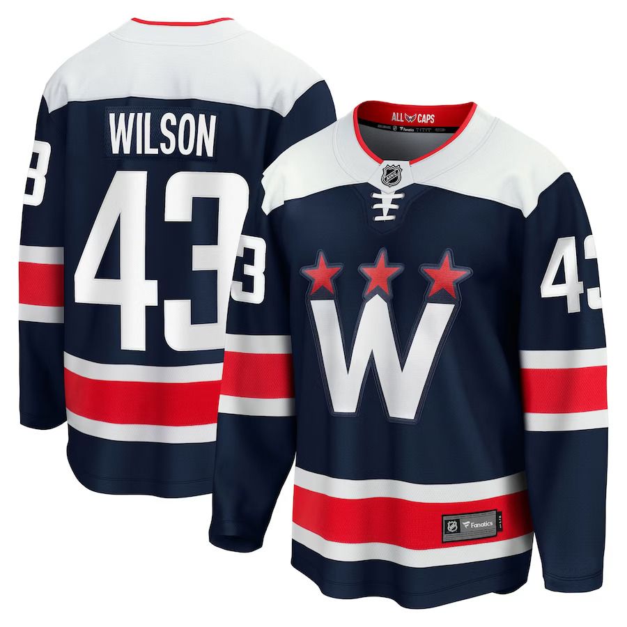 Men Washington Capitals #43 Tom Wilson Fanatics Branded Navy Alternate Premier Breakaway Player NHL Jersey